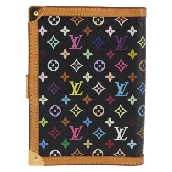LOUIS VUITTON Multicolor Agenda PM Day Planner Cover Black R20895 LV Auth BA6675 - Picture 2 of 16